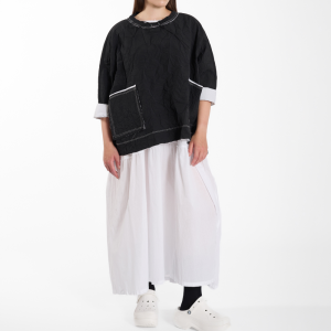 Bluzka oversize Wendy Kei z gniecionej tkaniny – designerski minimalizm