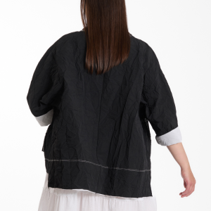 Bluzka oversize Wendy Kei z gniecionej tkaniny – designerski minimalizm