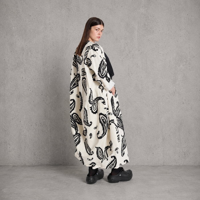 Płaszcz PAISLEY – ecru, 97% bawełna – WENDYKEI