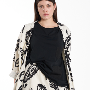 Płaszcz PAISLEY – ecru, 97% bawełna – WENDYKEI