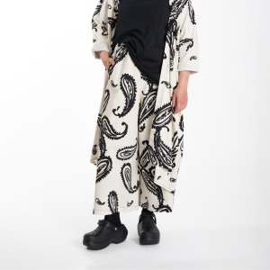 Spodnie PAISLEY – ecru, szeroka nogawka – WENDYKEI