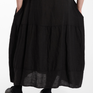 Sukienka LINEN – czarna, 100% len – WENDYKEI