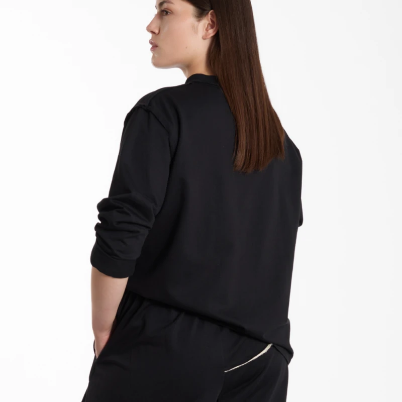 Bluzka RAW POCKET – czarna, bawełniana – WENDYKEI