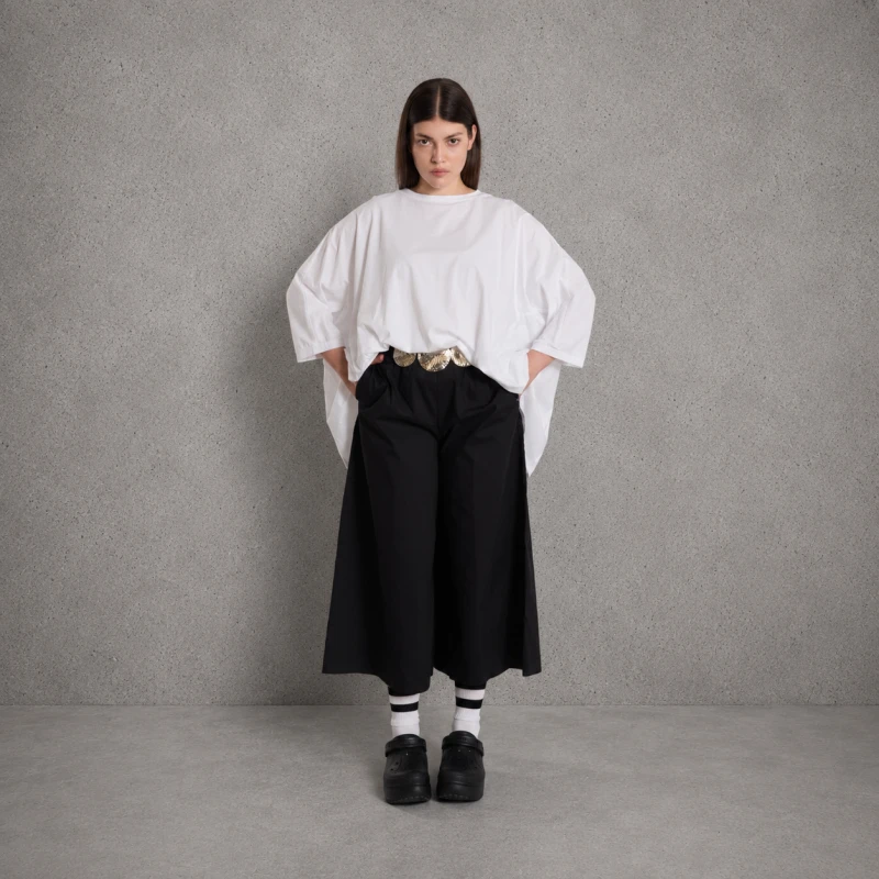 Bluzka BATWING – biała, oversize – WENDYKEI