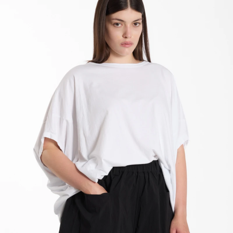 Bluzka BATWING – biała, 100% bawełna – WENDY TRENDY
