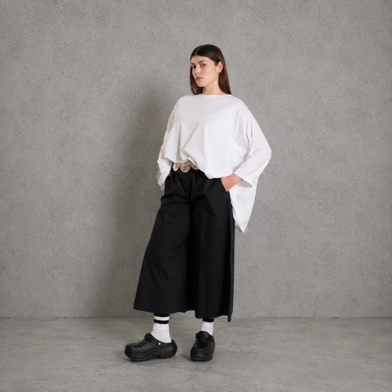 Culoty SATIN – czarne, 100% bawełna – WENDY TRENDY