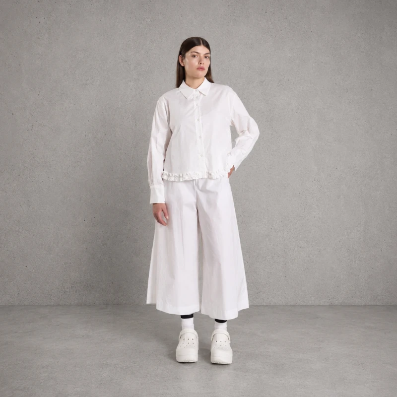 Culoty SATIN – białe, 100% bawełna – WENDY TRENDY
