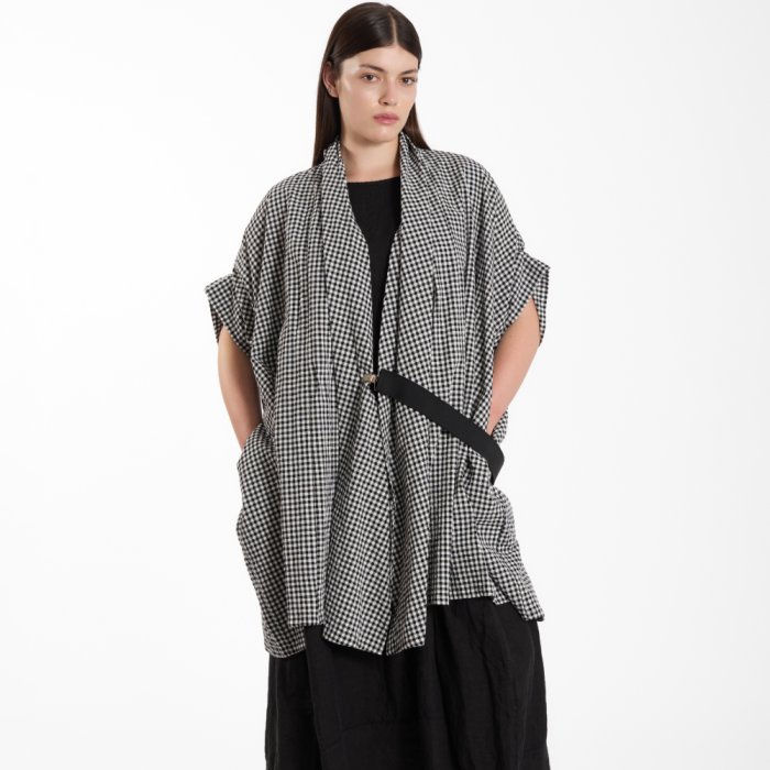 NARZUTKA „CHECKER” – oversize w drobną kratkę WENDYKEI