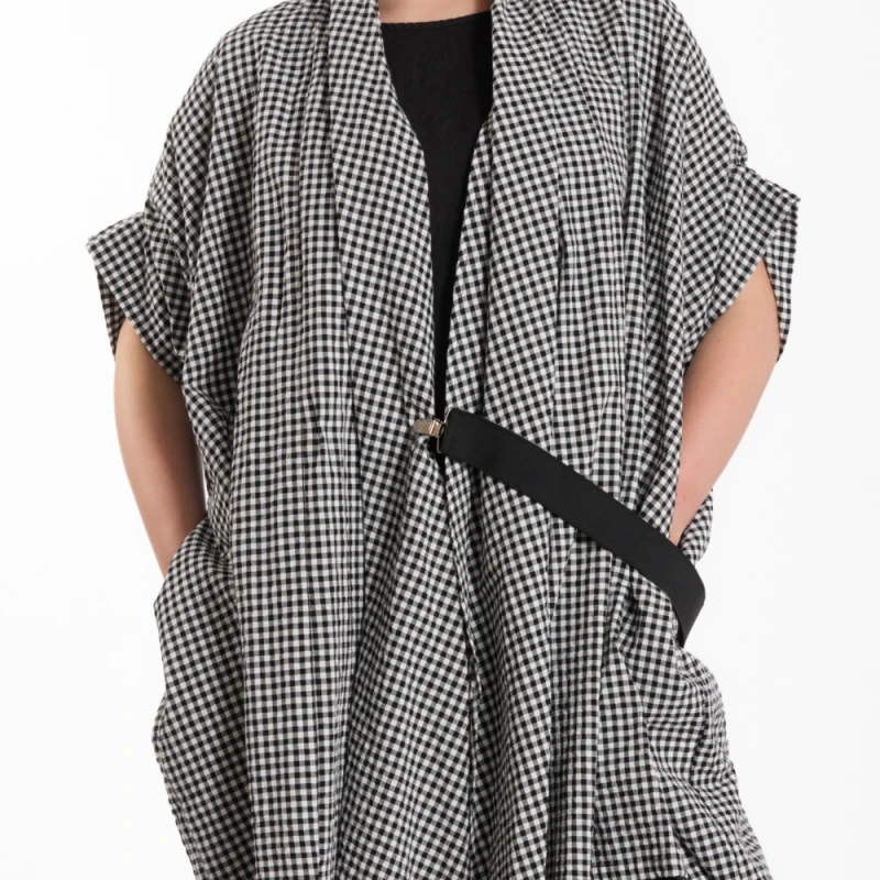 NARZUTKA „CHECKER” – oversize w drobną kratkę WENDYKEI