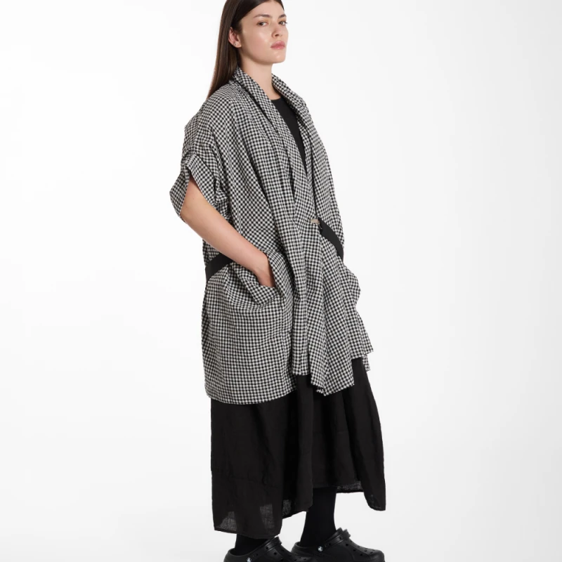 NARZUTKA „CHECKER” – oversize w drobną kratkę WENDYKEI