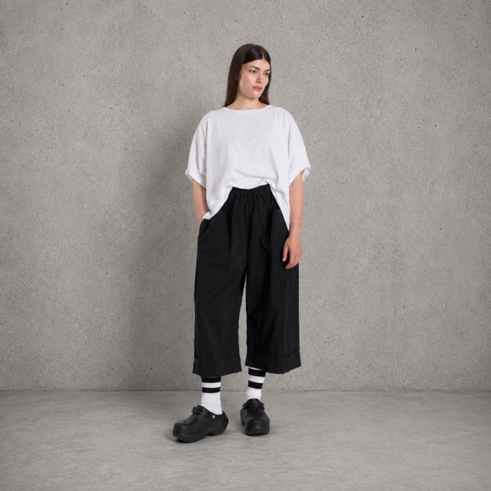 SPODNIE „RELAX 3/4” – szerokie nogawki z mankietem WENDY TRENDY