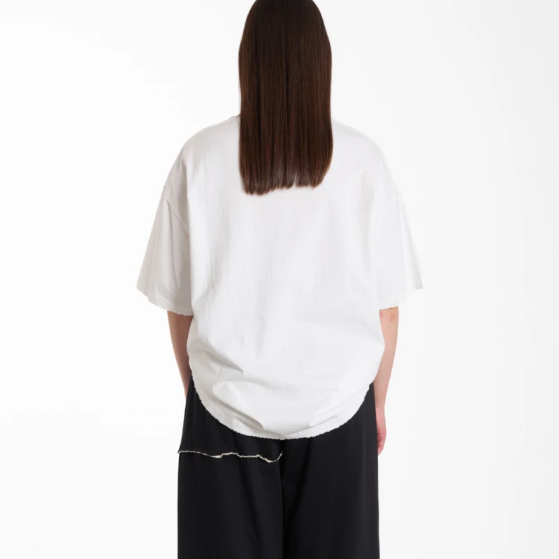 T-SHIRT „EMOTKI” – biały z grubiej bawełny