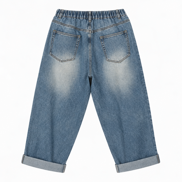 Spodnie barrel z makami WENDY TRENDY - DRUGIE ŻYCIE