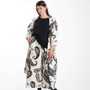 Płaszcz PAISLEY – ecru, 97% bawełna – WENDYKEI